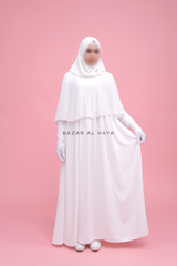 Bajaa Swan White Luxury Dress For Walima Wedding & Muslim Party