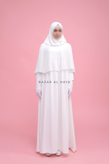 Bajaa Swan White Luxury Dress For Walima Wedding & Muslim Party