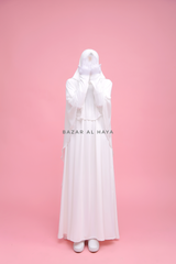 Bajaa Swan White Luxury Dress For Walima Wedding & Muslim Party