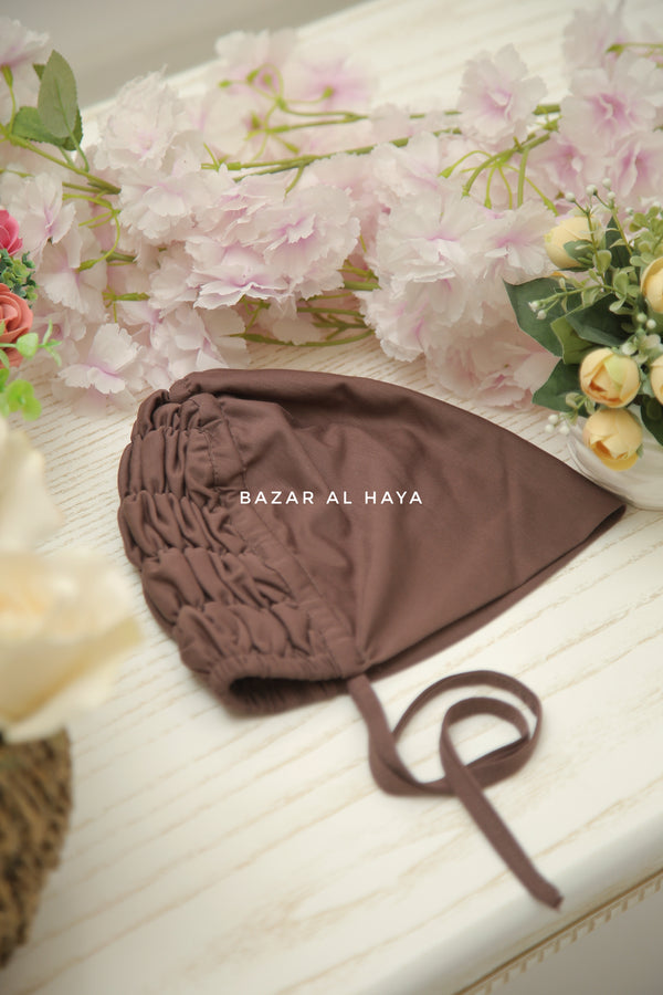 Classic Brown Underscarf In Cotton Jersey - Super Breathable & Soft