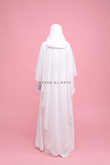 Bajaa Swan White Luxury Dress For Walima Wedding & Muslim Party