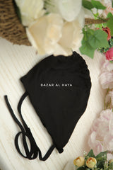 Classic Black Underscarf In Cotton Jersey - Super Breathable & Soft