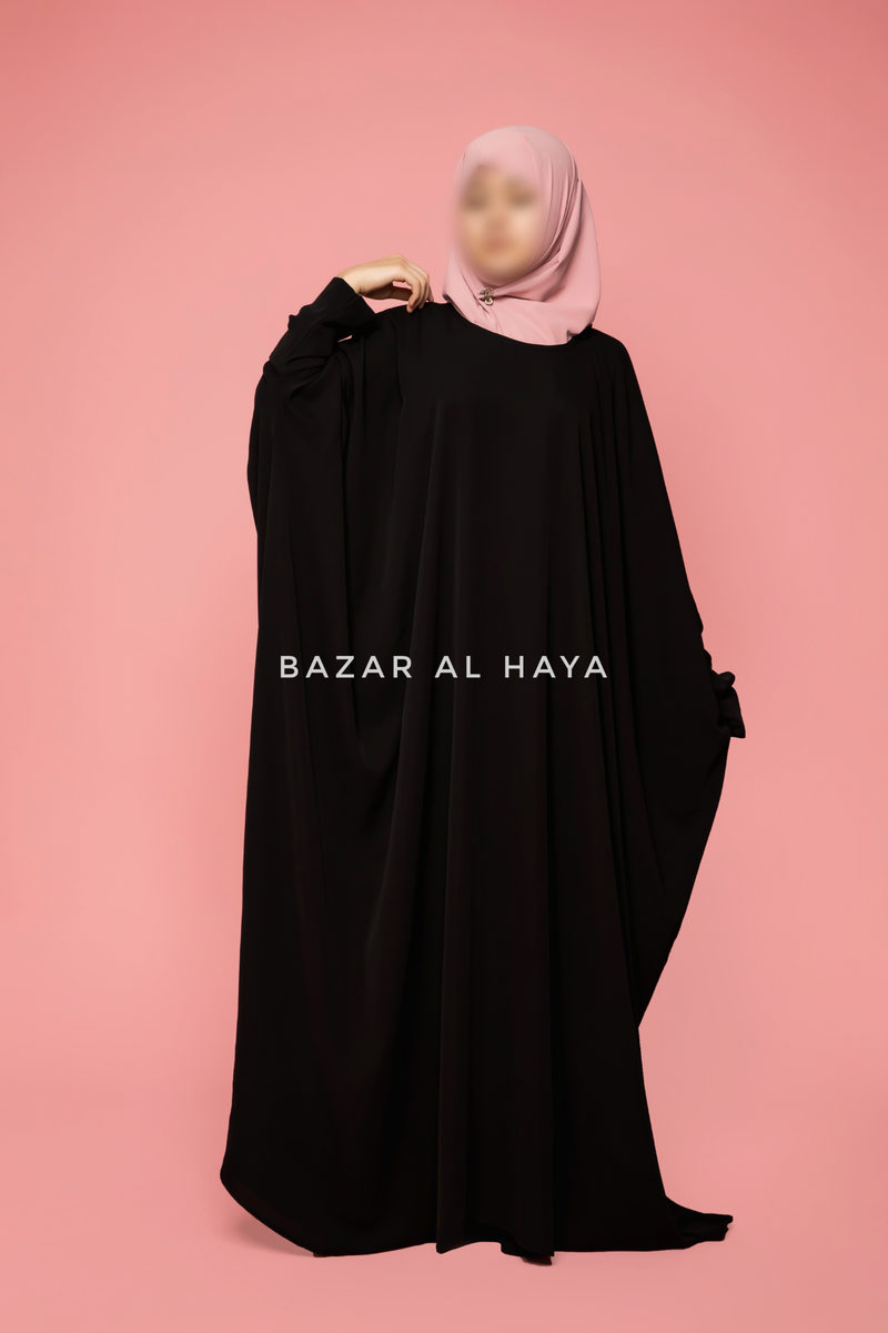 Black Faraasha Butterfly Wide Abaya Black Faraasha Butterfly Wide Abaya
