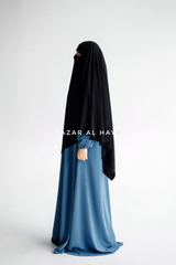 Black Shams Triangle Diamond Khimar - Cotton Trikataj