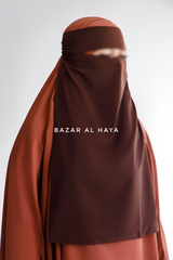 Brown Single Layer Niqab - Better Breathe