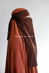 Brown Single Layer Niqab - Better Breathe