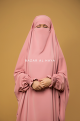 Baby Pink Hoor - Two Piece Jilbab With Skirt- Long & Loose