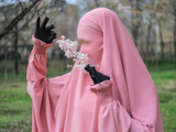 Hoor Baby Pink - Two Piece Jilbab With Skirt- Long & Loose