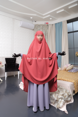 Safiyya Cherry Sleeveless Khimar - Soft Crepe Extra Long & Wide