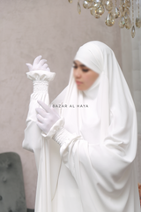 White Hoor - Two Piece Jilbab With Skirt- Long & Loose