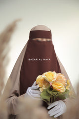 Single Layer Niqab In Brown - Better Breathe