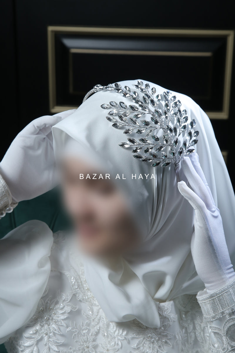 Crystal Gleaming Bridal Headband - Handmade