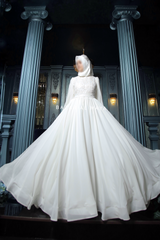 Rehan Elegent Embroidered Bridal Wedding Dress In Chiffon & Silk - For Walima & Wedding & Nikkah