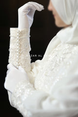 Rehan Elegent Embroidered Bridal Wedding Dress In Chiffon & Silk - For Walima & Wedding & Nikkah