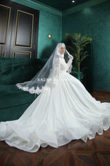 Rehan Elegent Embroidered Bridal Wedding Dress In Chiffon & Silk - For Walima & Wedding & Nikkah