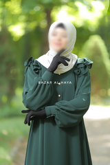 Emerald Zaara Lightweight Summer Spring Abaya Dress - Soft Breathable Crepe Cotton