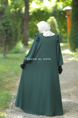 Emerald Zaara Lightweight Summer Spring Abaya Dress - Soft Breathable Crepe Cotton