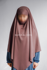 Taupe Rose Shams Triangle Diamond Khimar - Cotton Trikataj