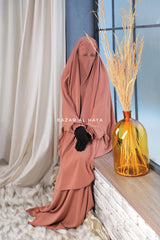 Hoor - Two Piece Peach Jilbab With Skirt- Long & Loose