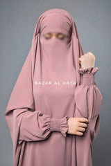 Dusty Rose Hoor - Two Piece Jilbab With Skirt- Long & Loose