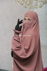 Hoor - Two Piece Taupe Rose Jilbab With Skirt- Long & Loose