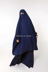 Hoor - Two Piece Navy Jilbab With Skirt- Long & Loose