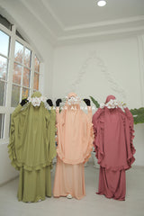 Ibadah Kiwi Two-piece Jilbab with Skirt, Haj, Umrah Garment & Prayer Set