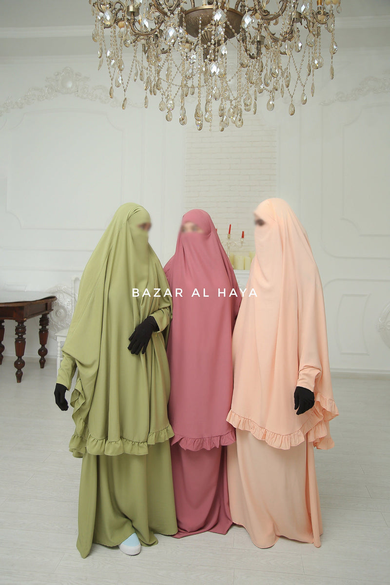 Ibadah Two-piece Jilbab with Skirt, Haj, Umrah Garment & Prayer Set